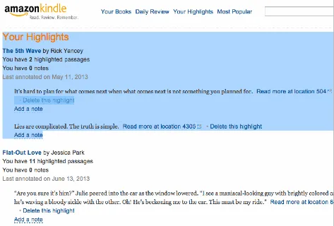 Highlight-Übersicht